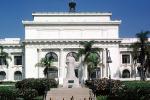San Buenaventura, County Building, Padre Sculpture, landmark building, City Hall, El Camino Real, 14 February 1988