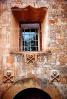 Skull and Crossbones, Mission Santa Barbara, Window, Arch, CSCV02P02_12.1741
