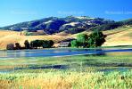 Barn, Lake, Hills, summertime, summer, southern San Benito County, CSCV02P05_10