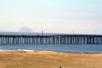 Cayucos Pier, Morro Rock, Central California Coast, Pacific Ocean, Beach, Sand