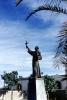 Padre Statue, bronze, cross, pedestal, Mission Priest, San Juan Capistrano Mission, CSCV03P06_18