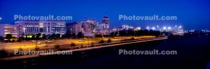 Fresno Skyline, Panorama, Twilight, Dusk, Dawn, CSCV03P12_16