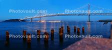 San Francisco Oakland Bay Bridge, Panorama, Twilight, Dusk, Dawn, CSFD01_121