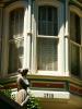 Window, Statue, shutters, Pacific Heights, Pacific-Heights, June 2005