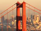 Golden Gate Bridge, Sunset, detail