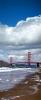 Baker Beach, sand, ocean, clouds, Golden Gate Bridge, Panorama, Bookmark, CSFD05_152