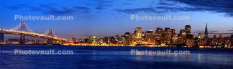 The Embarcadero, Cityscape, skyline, building, skyscraper, Downtown, San Francisco Oakland Bay Bridge Panorama, CSFD05_186