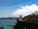 Golden Gate Bridge in the summer fog