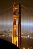 Golden Gate Bridge at Night, cityscape, tower