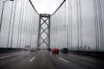 rain, rainy, cables, San Francisco Oakland Bay Bridge, Westbound, CSFD06_142