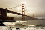 Golden Gate Bridge in the winter, waves, CSFD07_030