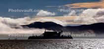 Alcatraz in the Mystical Fog and Clouds, Panorama