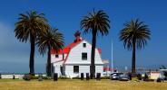 Crissy Field Coast Guard building, palm trees