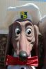 Bowtie, Chef, hat, Doggie Diner dachshund sculptures, wiener dog