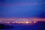 night, nighttime, evening Fog, new eastern section, clouds, self-anchored suspension main span