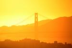 Golden Gate Bridge into the Golden Sunset