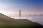Early Morning, sunrise, Golden Gate Bridge, hazey fog, CSFV01P06_11