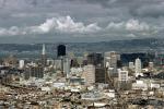 Cityscape, Skyline, Building, Skyscraper, Downtown, Down town, Metropolitan, Metro, Outdoors, Outside, Exterior, clouds, Cumulus Clouds, from twin peaks