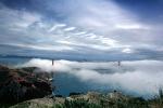 Golden Gate Bridge, Fog, hills, clouds, CSFV01P15_07
