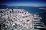 The Embarcadero, Cityscape, Skyline, Buildings, SOMA, Piers, Downtown, August 26 1981, 1980s