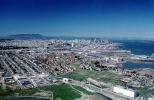 San Francisco Skyline, docks, piers, Mission Bay Project, Potrero Hill, SOMA, natural gas storage tank, CSFV03P13_08