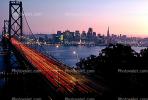 San Francisco Oakland Bay Bridge, Twilight, Dusk, Dawn, CSFV06P03_14.1742