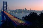 San Francisco Oakland Bay Bridge, Twilight, Dusk, Dawn, CSFV06P03_14