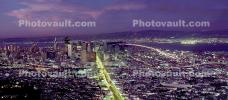 San Francisco from Twin Peaks Downtown, Market Street, Downtown-SF, 17 August 1986