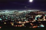 Night, nighttime, Castro District, Potrero Hill, jet light trails, CSFV06P08_18