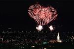 Fireworks, Boats, buildings, the Embarcadero, 50th anniversary party celebration for the Bay Bridge, CSFV06P13_14