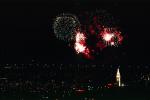 Fireworks, Boats, buildings, the Embarcadero, 50th anniversary party celebration for the Bay Bridge, CSFV06P13_18