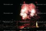 Fireworks, Boats, buildings, the Embarcadero, 50th anniversary party celebration for the Bay Bridge, CSFV06P14_02