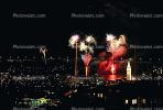 Fireworks, Boats, buildings, the Embarcadero, 50th anniversary party celebration for the Bay Bridge, CSFV06P14_08