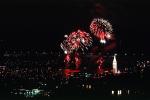 Fireworks, Boats, buildings, the Embarcadero, 50th anniversary party celebration for the Bay Bridge, CSFV06P14_09