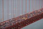 300,000 people, crowds, crowded, 50th anniversary celebration, Golden Gate Bridge, May 24th 1987, 1980s, CSFV07P07_15.0969