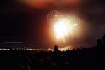 Fireworks, 50th anniversary celebration, Golden Gate Bridge, May 24th, 1987, 1980s, CSFV07P09_13
