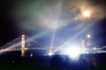 Spot Lights, nighttime, night, 50th anniversary celebration, Golden Gate Bridge, May 24th 1987, 1980s, CSFV07P10_09