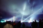Spot Lights, nighttime, night, 50th anniversary celebration, Golden Gate Bridge, May 24th 1987, 1980s, CSFV07P10_11