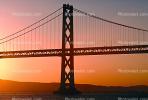 San Francisco Oakland Bay Bridge sunset