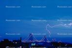 Lightning over the Bay Bridge