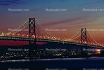 San Francisco Oakland Bay Bridge, Twilight, Dusk, Dawn, CSFV08P04_19