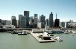 old Embarcadero Freeway, dock, downtown, office building, skyscraper, highrise, skyline, Piers, March 3 1989, 1980s