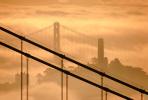 San Francisco Oakland Bay Bridge, Golden Gate Bridge, Coit Tower, Sunrise, detail, CSFV10P02_02