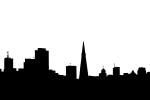 San Francisco Skyline silhouette, logo, shape, CSFV11P10_12M
