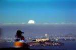 Moonrise over the eastbay hills, Oakland