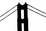 Golden Gate Bridge silhouette, logo, shape, CSFV12P02_08M