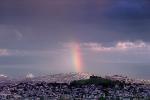 Rainbow over Potrero Hill, skyline, buildings, from Twin Peaks, CSFV12P14_09