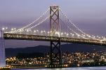 San Francisco Oakland Bay Bridge, Twilight, Dusk, Dawn, CSFV13P01_01