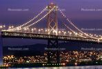 San Francisco Oakland Bay Bridge, Twilight, Dusk, Dawn, CSFV13P01_02