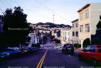Sutro Tower, homes, buildings, hill, Cars, Automobiles, Vehicles